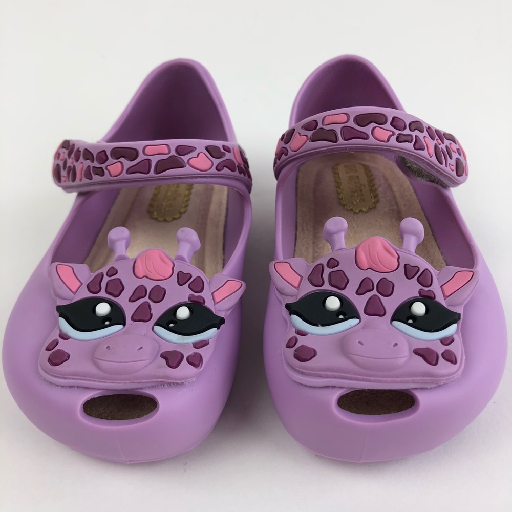 Mini Melissa Giraffe Mary Janes Shoes purple NIB - Picture 3 of 8